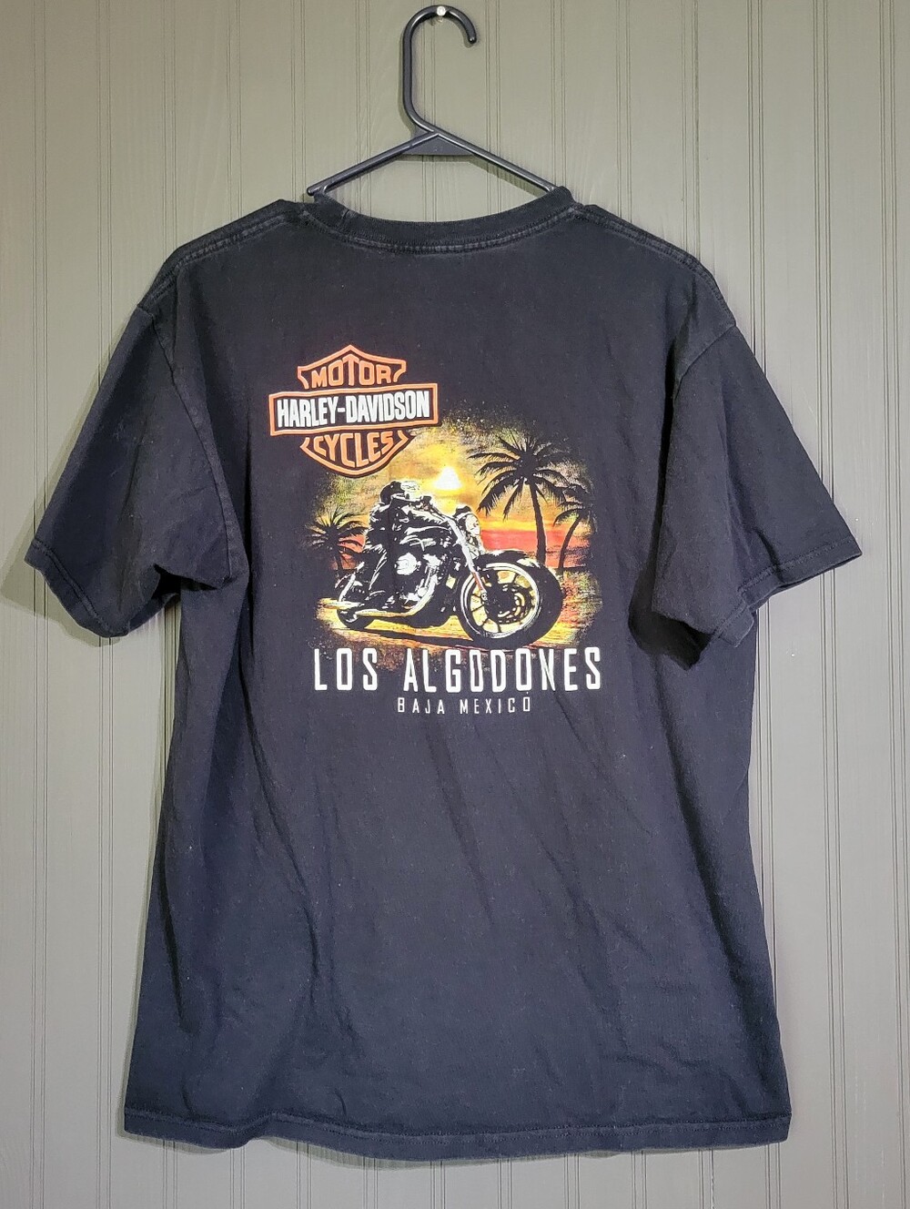 Harley Davidson Short Sleeve Graphic T-Shirt Crewneck Mexico Black Men's Large